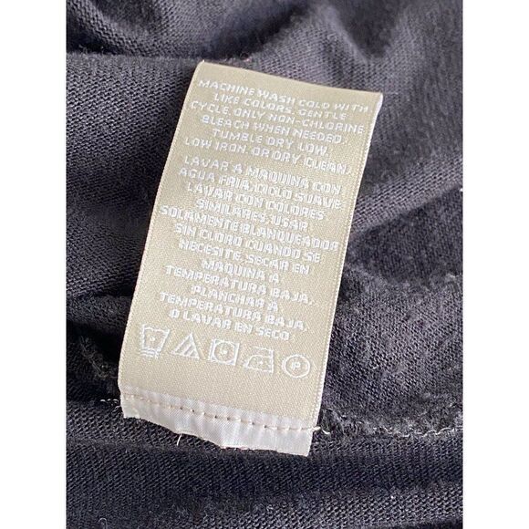 Joan Vass Tunic T-Shirt Black Long Sleeve Scoop Neck Pullover Women’s Size L - Picture 7 of 9